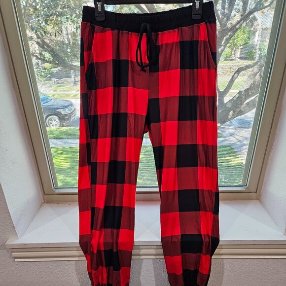 Red and Black Checkered Pajama Pants Size XL - Picture 1 of 5